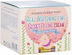 Elizavecca~Осветляющий крем с эффектом пилинга~Milky Piggy Real Whitening Time Secret Pilling Cream