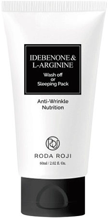 RodaRoji~Выравнивающая маска для сияния кожи~Idebenone & L-arginine Wash Off Or Sleeping